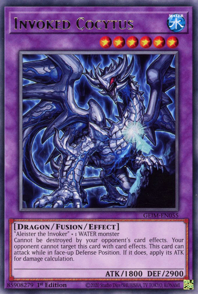 Yugioh Invoked Cocytus / Rare - GEIM-EN055- 1st 