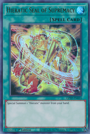 Yugioh Hieratic Seal of Supremacy / Ultra - GFTP-EN055 - 1st