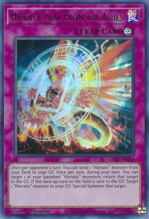 Yugioh Hieratic Seal from the Ashes / Ultra - GFTP-EN058 - 1st