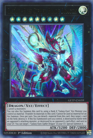 Yugioh Galaxy-Eyes Cipher Blade Dragon / Ultra - GFTP-EN059 - 1st