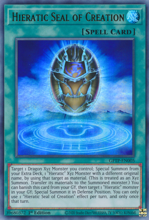Yugioh Hieratic Seal of Creation / Ultra - GFTP-EN005 - 1st
