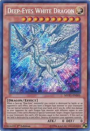 Yugioh Deep-Eyes White Dragon / Secret - MVP1-ENS05 - 1st