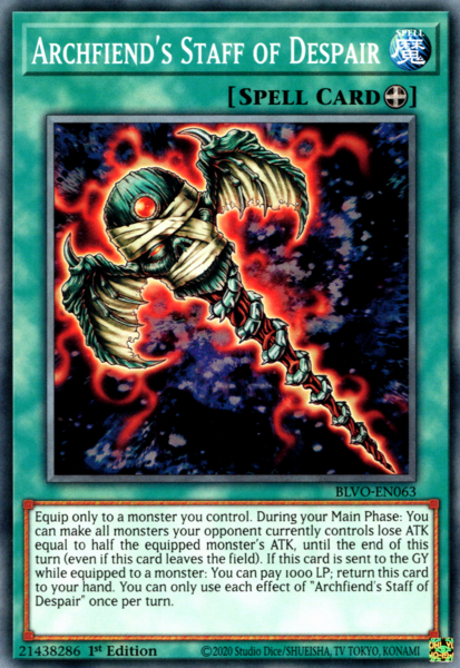 Yugioh Archfiend's Staff of Despair / Common - BLVO-EN063 - 1st