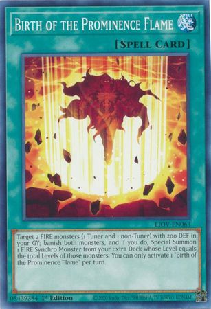 Yugioh Birth of the Prominence Flame / Common - LIOV-EN063 - 1st
