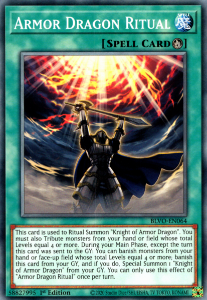 Yugioh Armor Dragon Ritual / Common - BLVO-EN064 - 1st