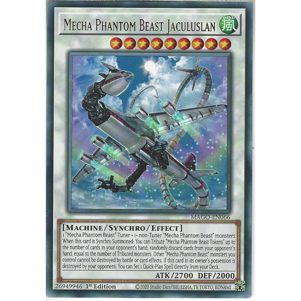 Yugioh Mecha Phantom Beast Jaculuslan / Rare - MAGO-EN066 - 1st