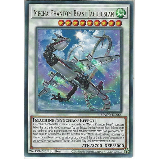 Yugioh Mecha Phantom Beast Jaculuslan / Rare - MAGO-EN066 - 1st