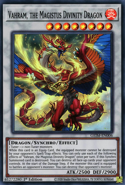 Yugioh Vahram, the Magistus Divinity Dragon / Super - GEIM-EN006 - 1st