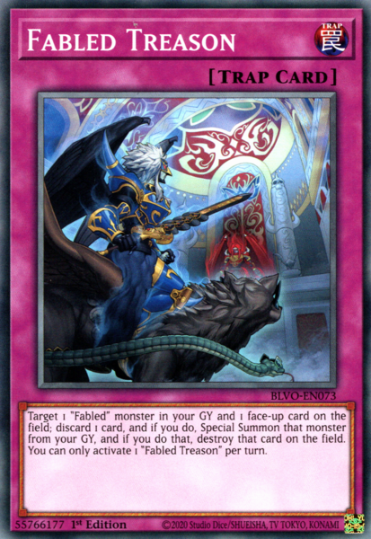 Yugioh Fabled Treason / Common - BLVO-EN073 - 1st 