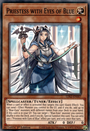 Yugioh Priestess with Eyes of Blue / Common - LDS2-EN007 - 1st