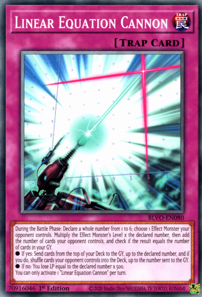 Yugioh Linear Equation Cannon / Common - BLVO-EN080 - 1st