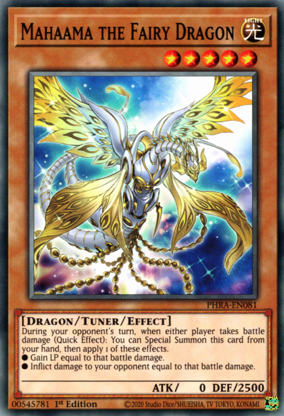 Yugioh Mahaama the Fairy Dragon / Common - PHRA-EN081 - 1st