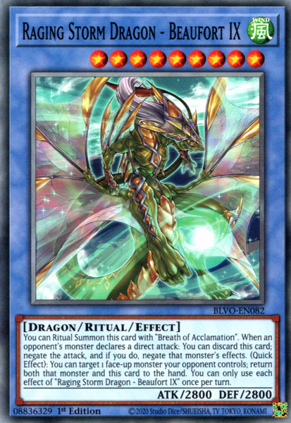 Yugioh Raging Storm Dragon - Beaufort IX‎ / Common - BLVO-EN082 - 1st