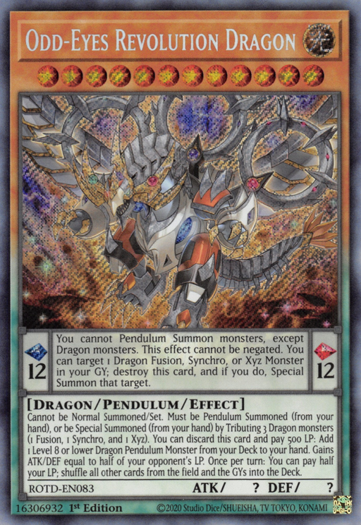 Odd-Eyes Revolution Dragon / Secret - ROTD-EN083 - 1st