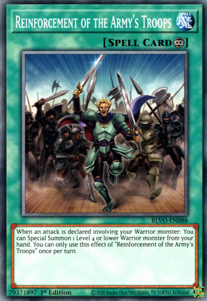 Yugioh Reinforcement of the Army's Troops / Common - BLVO-EN088 - 1st 