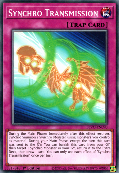 Yugioh Synchro Transmission / Common - BLVO-EN090 - 1st 