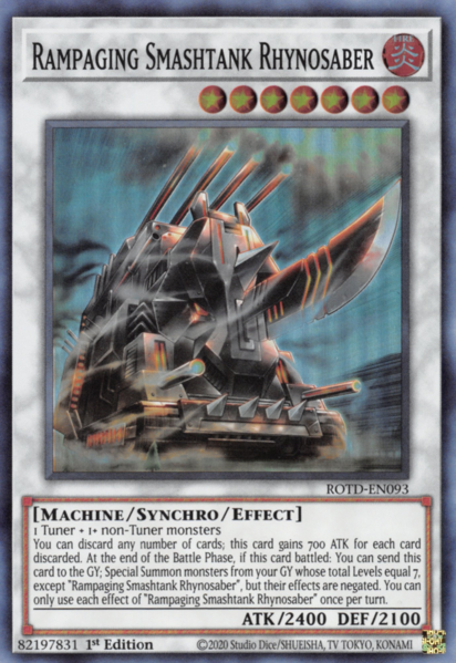 Rampaging Smashtank Rhynosaber / Super - ROTD-EN093 - 1st