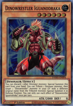 Yugioh Dinowrestler Iguanodraka / Super - DAMA-EN094 - 1st