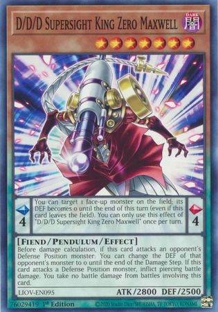 Yugioh D/D/D Supersight King Zero Maxwell / Common - LIOV-EN095 - 1st