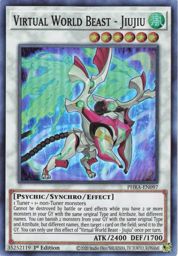 Yugioh Virtual World Beast - Jiujiu / Super - PHRA-EN097 - 1st