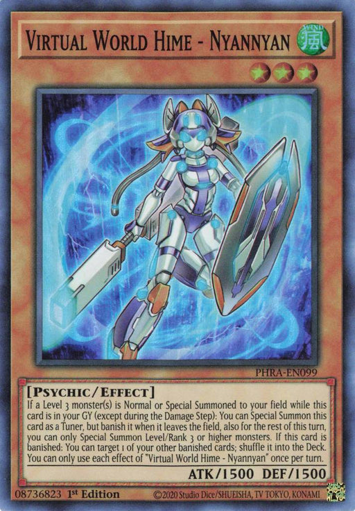 Yugioh Virtual World Hime - Nyannyan / Super - PHRA-EN099 - 1st