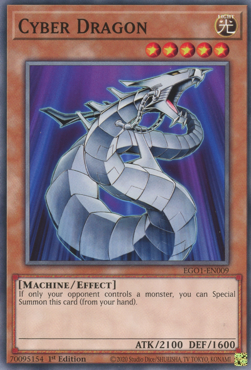 Yugioh Cyber Dragon / Common - EGO1-EN009 - 1st