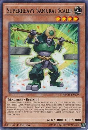 Yugioh Superheavy Samurai Scales / Rare - NECH-EN009 - 1st/Unl