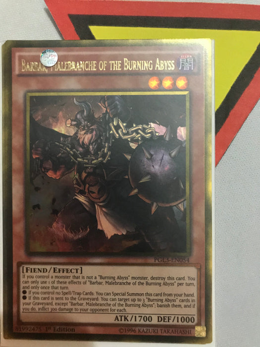 BARBAR, MALEBRANCHE OF THE BURNING ABYSS - GOLD - PGL3-EN054 - 1ST