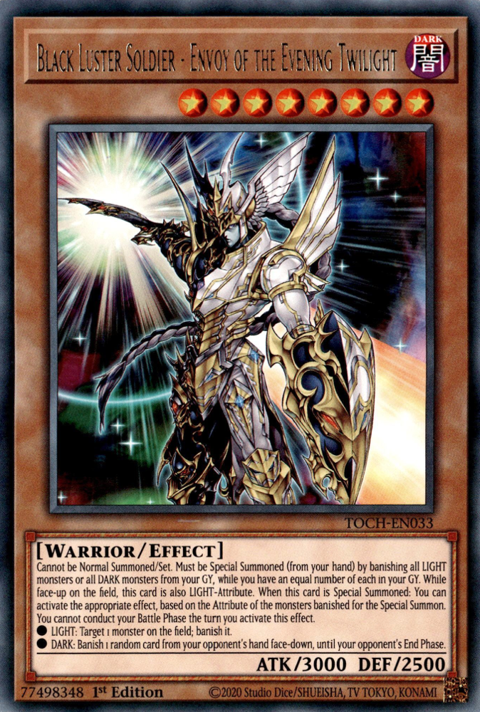 Black Luster Soldier - Envoy of the Evening Twilight  / Rare - TOCH-EN033 - Unlimited