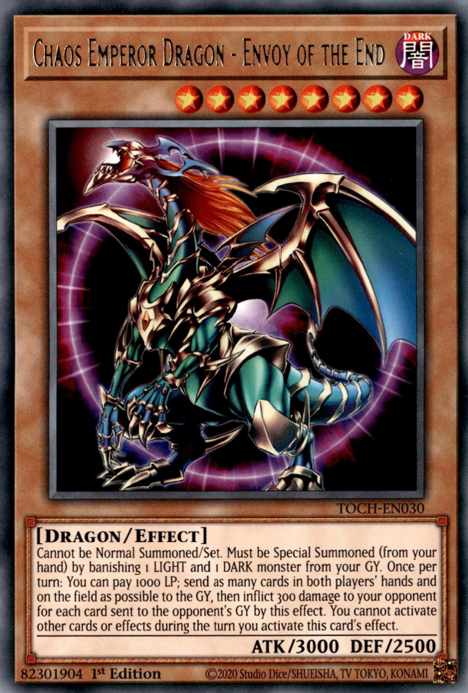 Yugioh Chaos Emperor Dragon - Envoy of the End / Collector's Rare - TOCH-EN030 - Unlimited