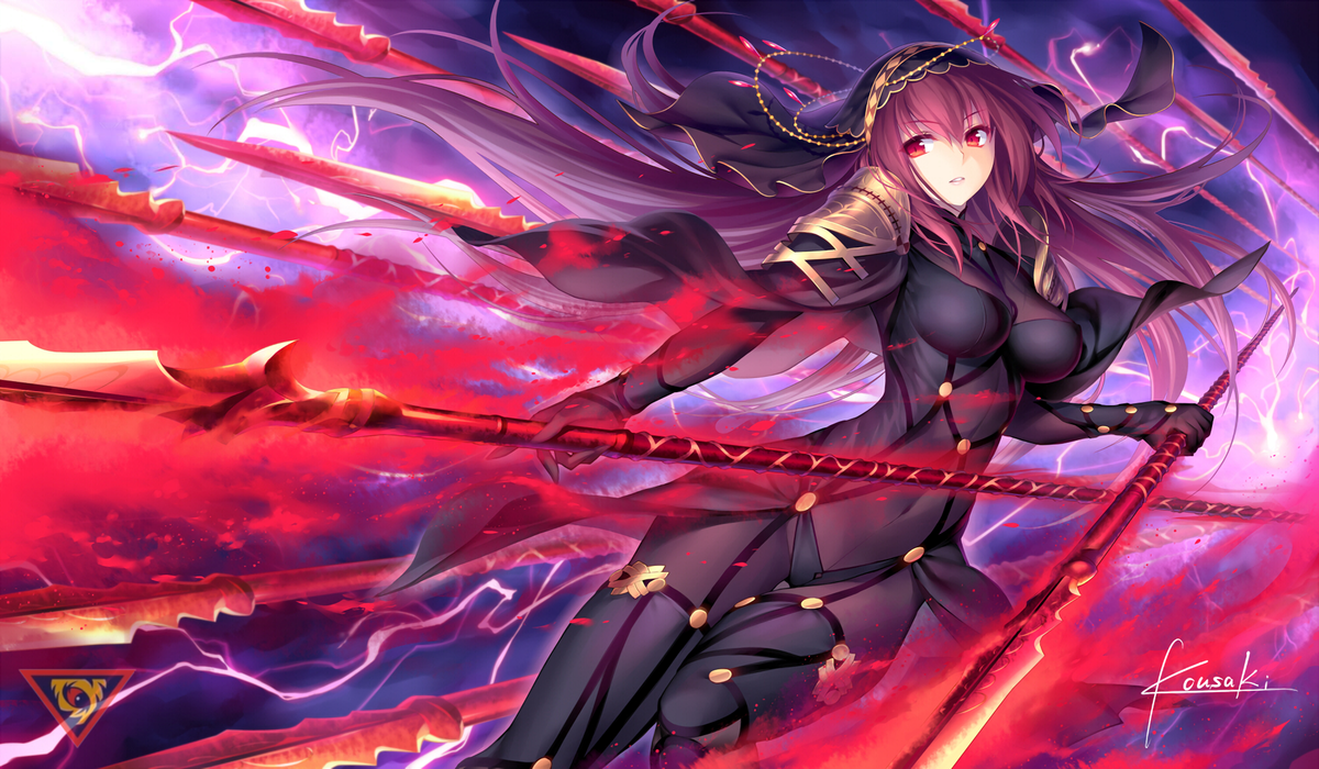 Japanese Anime Fate, Scathach 01 Large Custom Mouse Pad / Playmat - Durable Rubber 14" x 24" for TCG