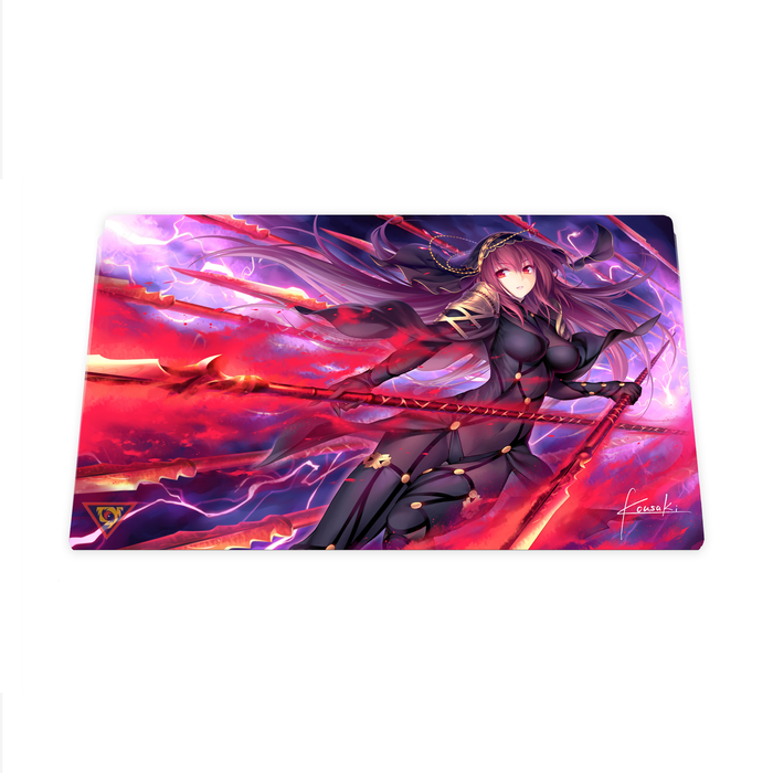 Japanese Anime Fate, Scathach 01 Large Custom Mouse Pad / Playmat - Durable Rubber 14" x 24" for TCG