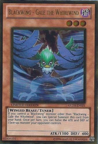 Yugioh! Blackwing - Gale the Whirlwind / Ultra Gold - GLD3-EN021 - LIM