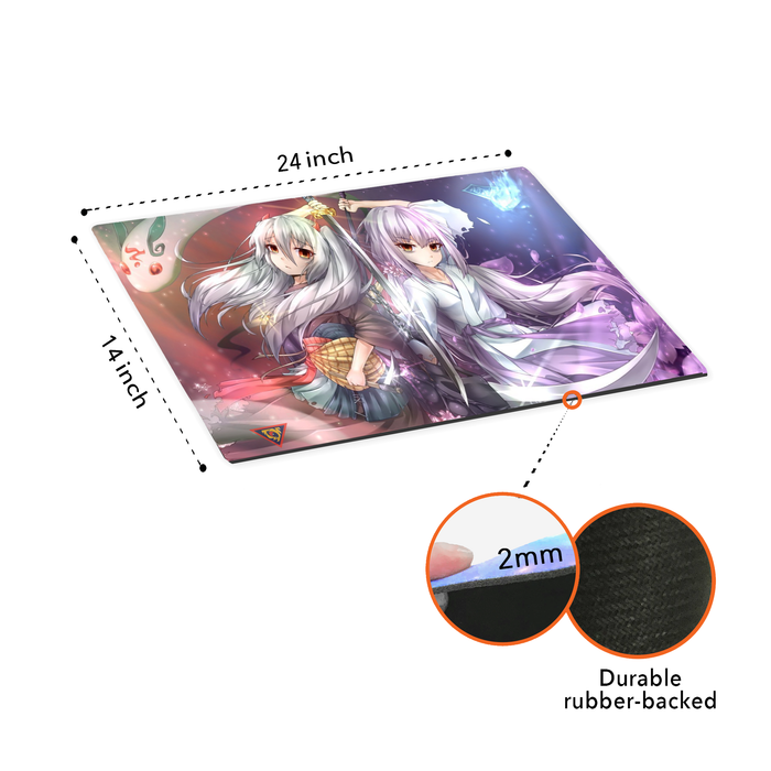 Ghost Ogre & Reaper Custom Playmat/Giant Mouse Pad - Durable Rubber 14" x 24" for Yugioh! TCG