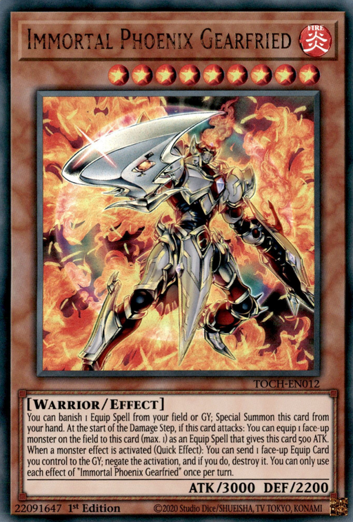 Yugioh Immortal Phoenix Gearfried / Collector's Rare - TOCH-EN012 - Unlimited