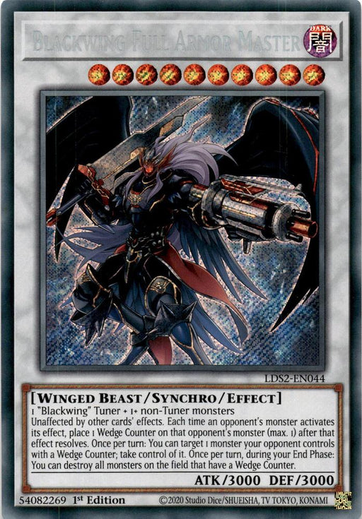 Yugioh Blackwing Full Armor Master / Secret - LDS2-EN044 - 1st