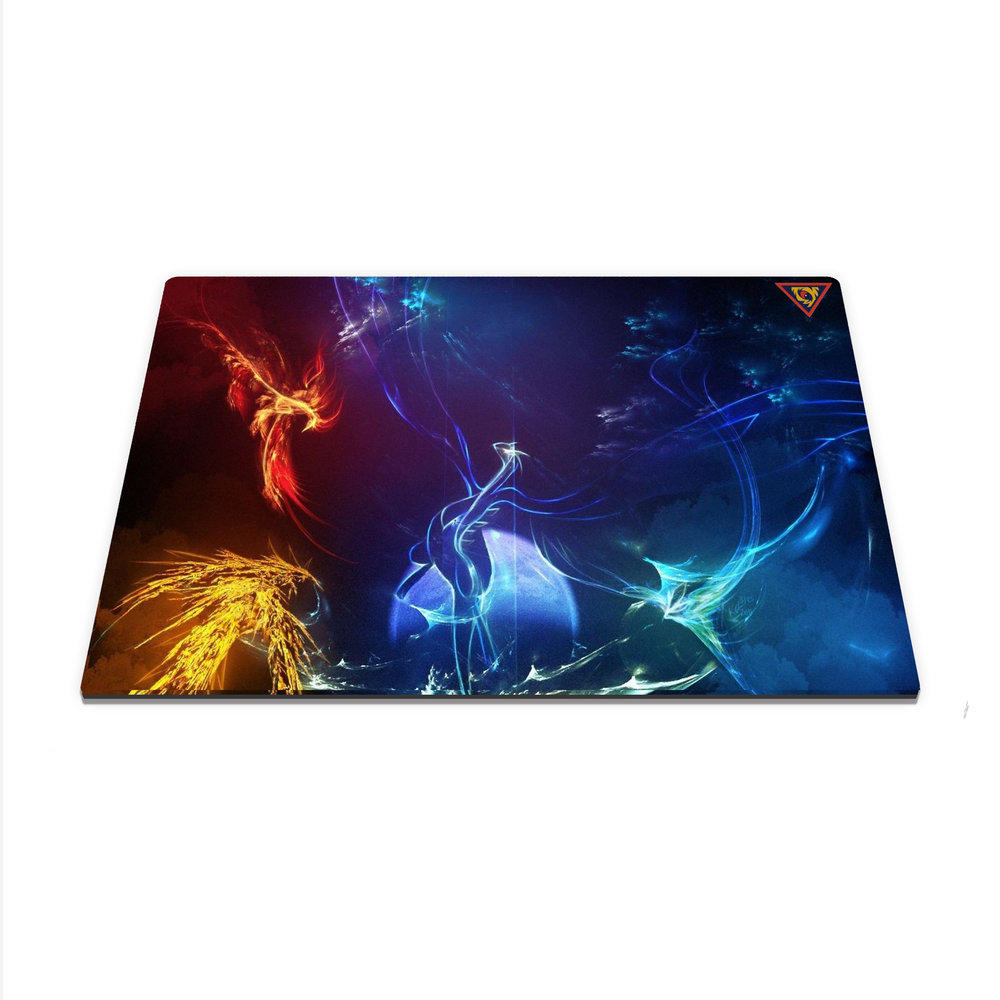 Lugia and the Legendary Bird Custom Playmat/Giant Mouse Pad - Durable Rubber 14" x 24" for Pokemon/TCG Cards Games