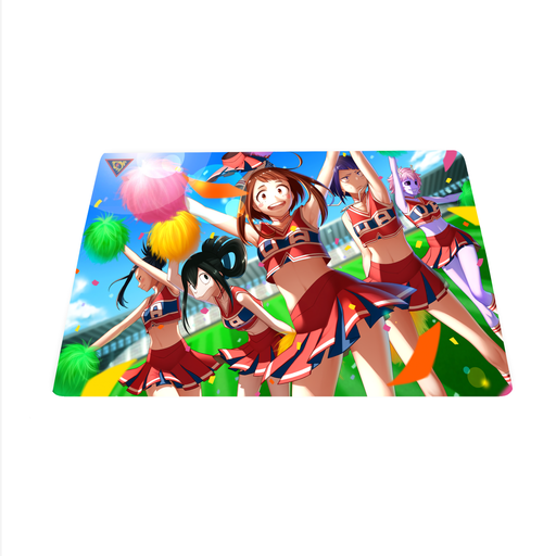 Japanese Anime My Hero Academia Cheerleaders 01 Large Custom Mouse Pad / Playmat - Durable Rubber 14" x 24" for TCG