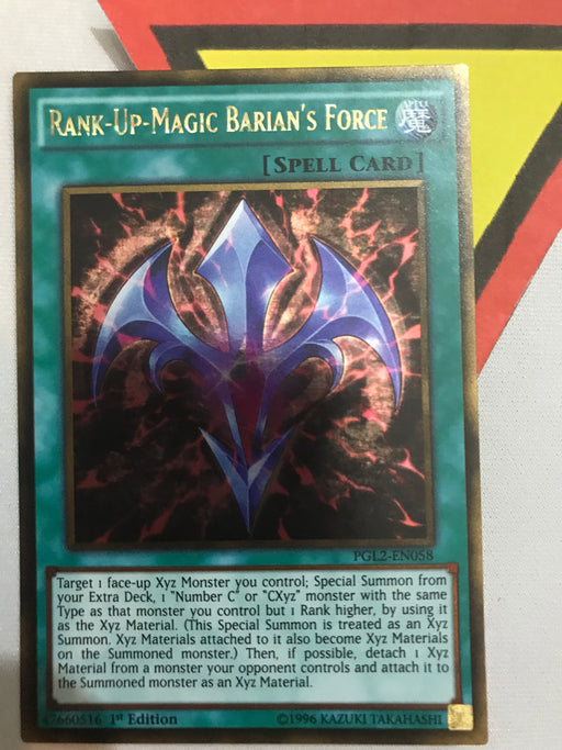 RANK-UP-MAGIC BARIAN'S FORCE - GOLD - PGL2-EN058 - 1ST