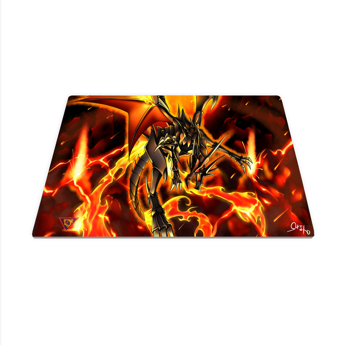 Red-Eyes B. Dragon 01 Custom Playmat/Giant Mouse Pad - Durable Rubber 14" x 24" for Yugioh! TCG