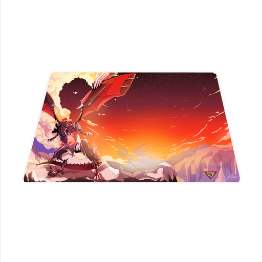 Red-Eyes Flare Metal Dragon 02 Custom Playmat/Giant Mouse Pad - Durable Rubber 14" x 24" for Yugioh! TCG