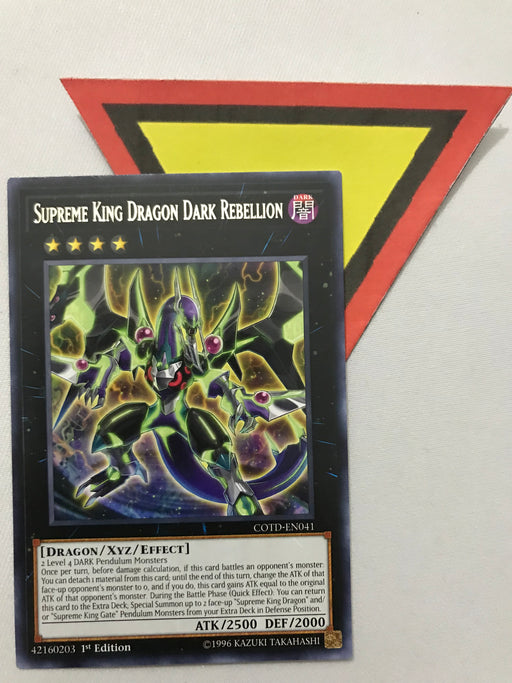 SUPREME KING DRAGON DARK REBELLION - RARE - COTD-EN041 - 1ST