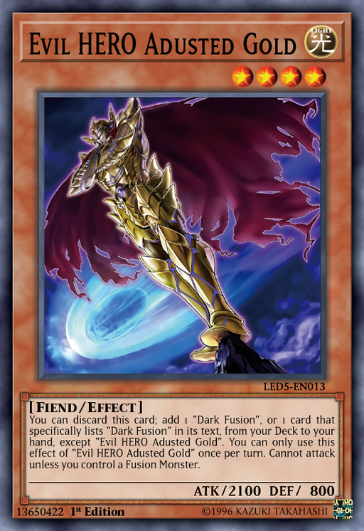 Yugioh! Evil HERO Adusted Gold / Secret - BROL-EN068 - 1st