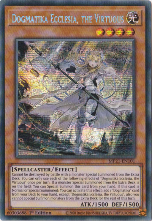 Yugioh Dogmatika Ecclesia, the Virtuous / Prismatic - MP21-EN101 - 1st