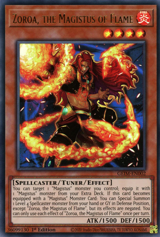 Yugioh Zoroa, the Magistus of Flame / Ultra - GEIM-EN002 - 1st