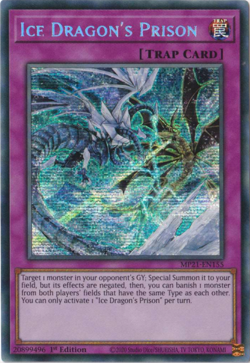 Yugioh Ice Dragon's Prison / Prismatic - MP21-EN155 - 1st