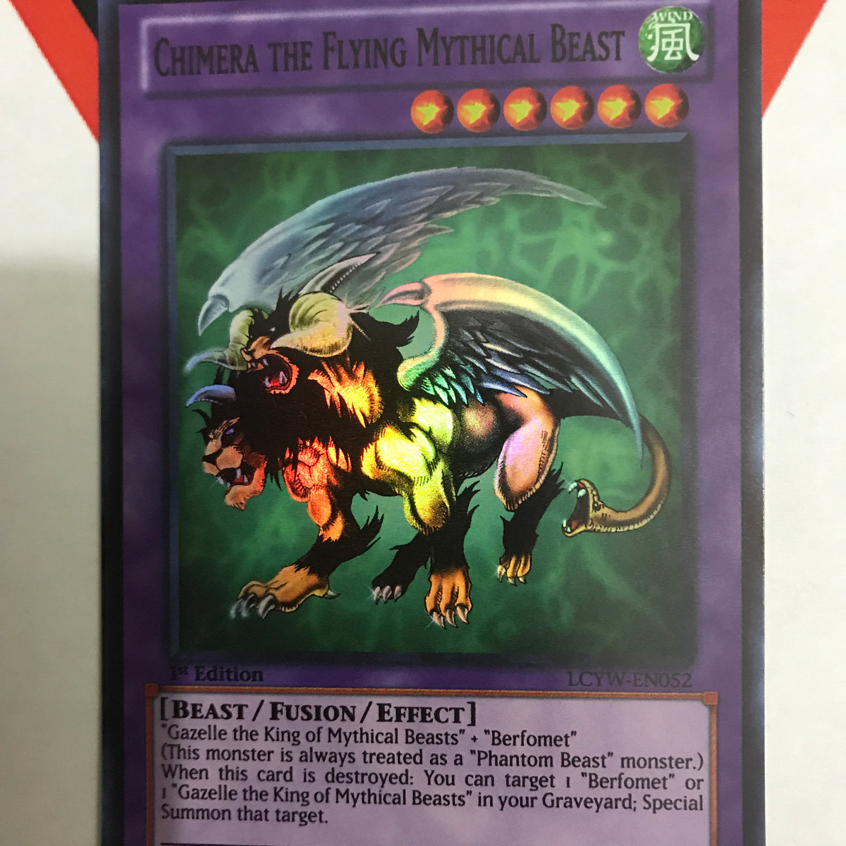 yugioh card thats like a chimera CHIMERA THE FLYING MYTHICAL BEAST / SUPER - LCYW-EN052