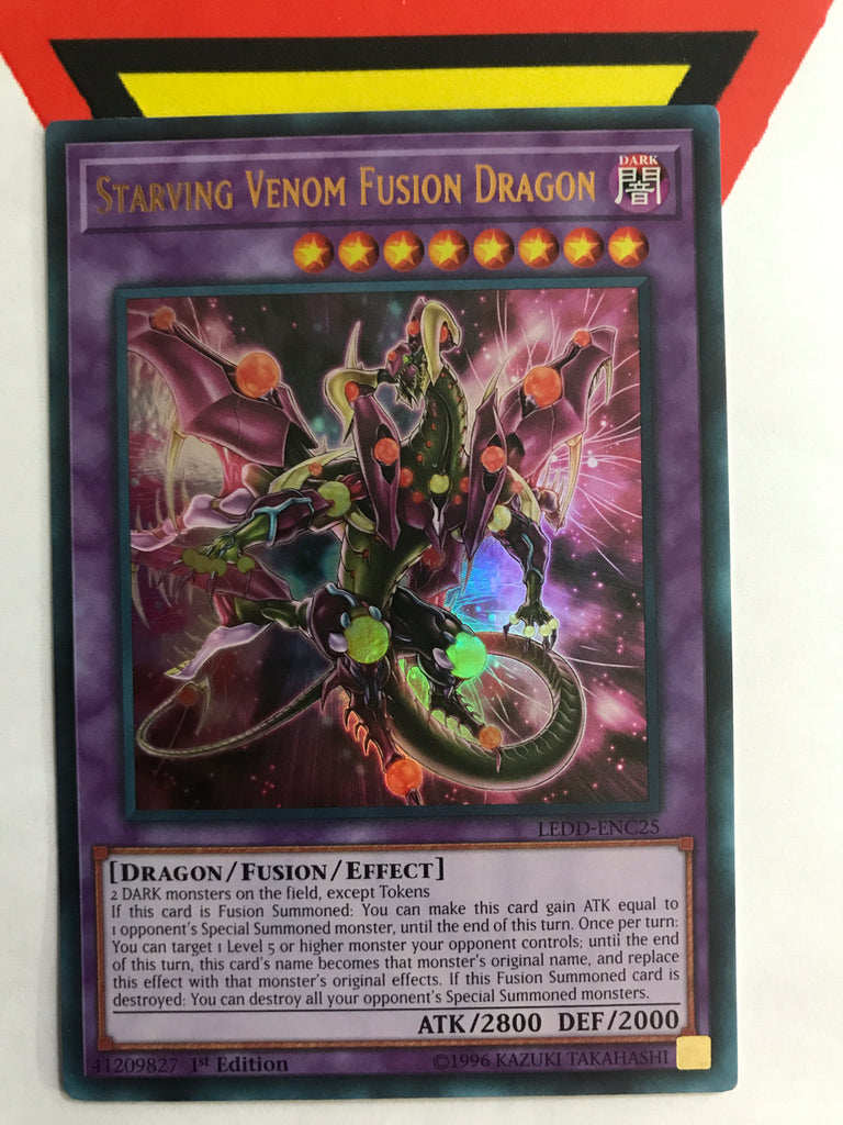 Yu-Gi-Oh! Starving Venom Fusion Dragon - LED5-EN052 Rare 1st Edition - Legendary Duelists: Immortal Destiny Card - View #9