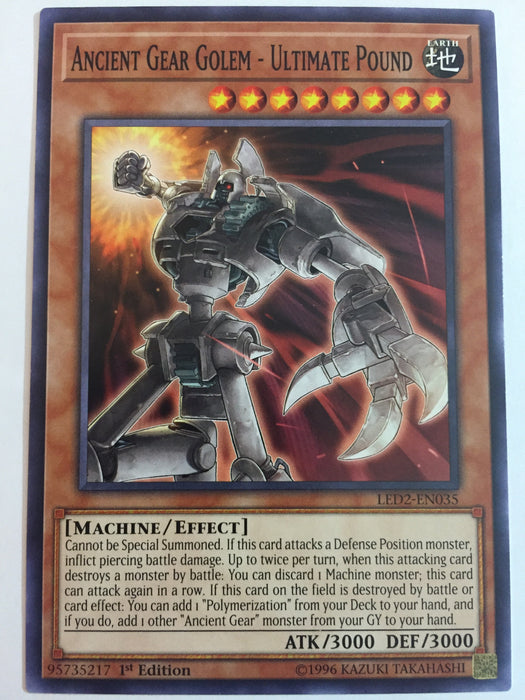 Ancient Gear Golem - Ultimate Pound - Common - LED2-EN035 - 1st