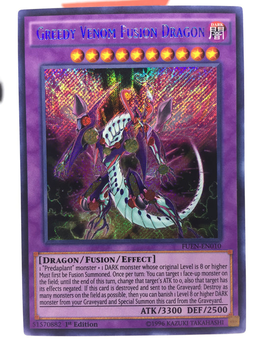 Greedy Venom Fusion Dragon - Secret - FUEN-EN010 - 1st VLP